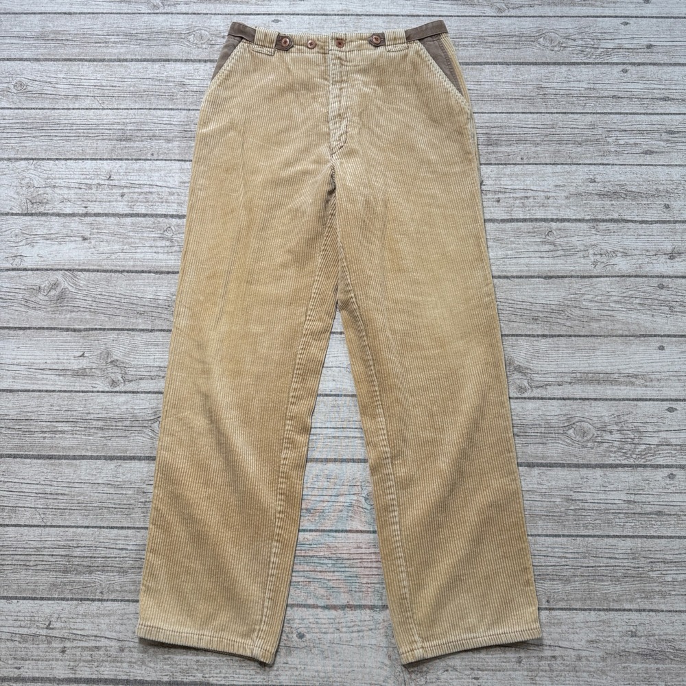 Vintage Brittania Corduroy Pants Mens 31 Tan Straight Leg High Rise Trousers